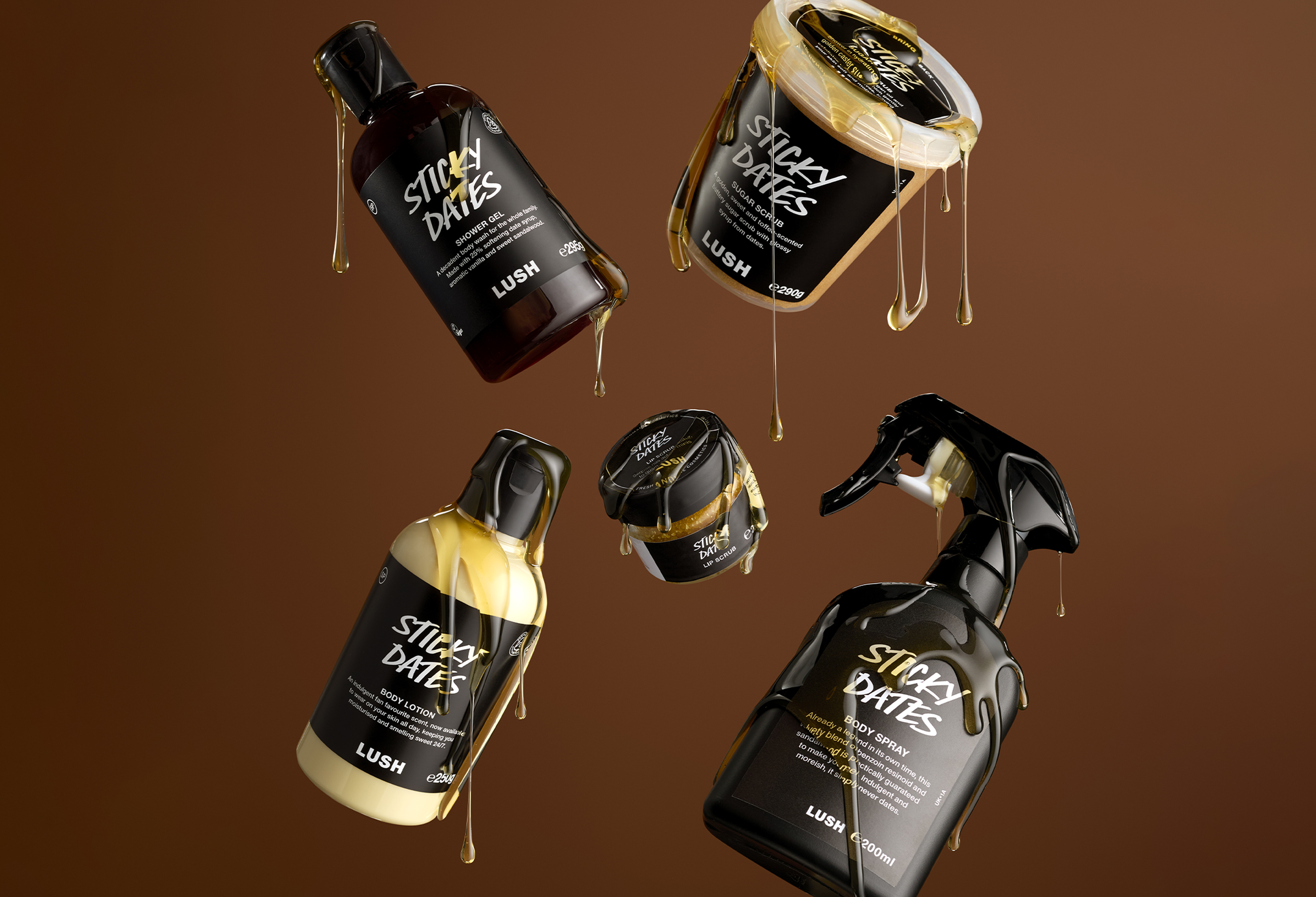 Sticky Dates | Vanilla and Sandalwood Scented Collection | LUSH